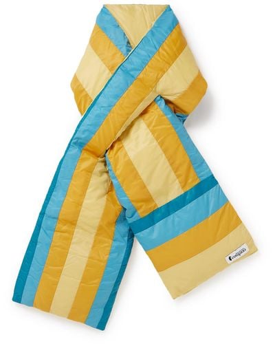 COTOPAXI Fuego Quilted Striped Nylon-ripstop Down Scarf - Blue