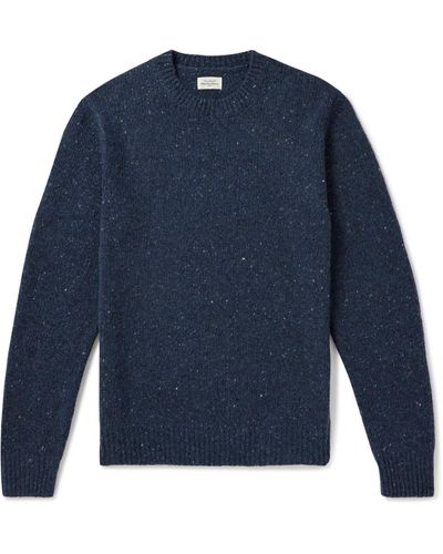 Hartford Donegal Wool-blend Sweater - Blue