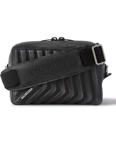 Balenciaga Full-grain Leather Camera Bag - Black