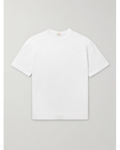 Massimo Alba T-shirt in jersey di cotone biologico Nevis - Bianco