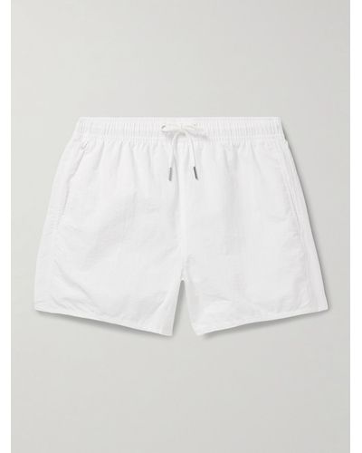 CDLP Straight-leg Mid-length Swim Shorts - White