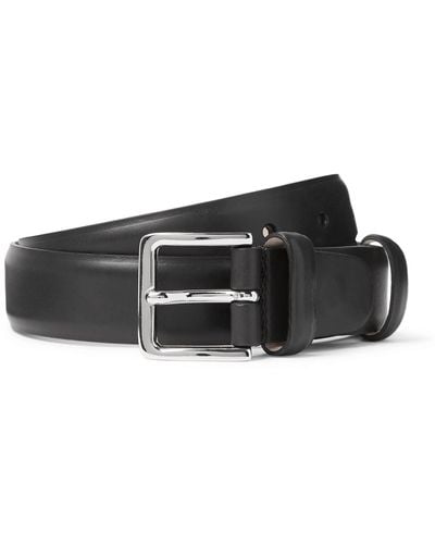 MR P. 3cm Leather Belt - Black