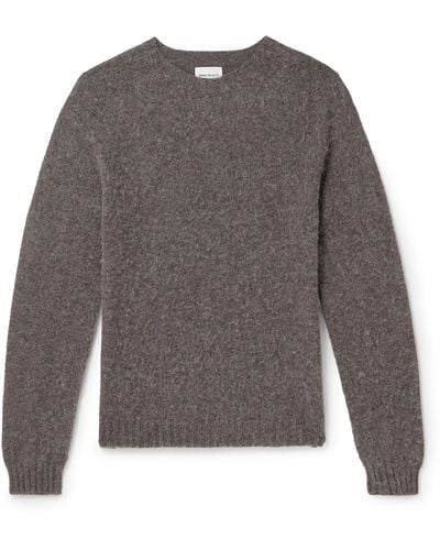 Norse Projects Birnir Brushed Wool Sweater - Gray
