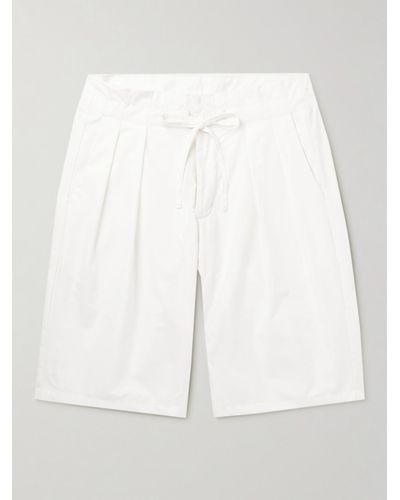 Monitaly Straight-leg Cotton Shorts - White