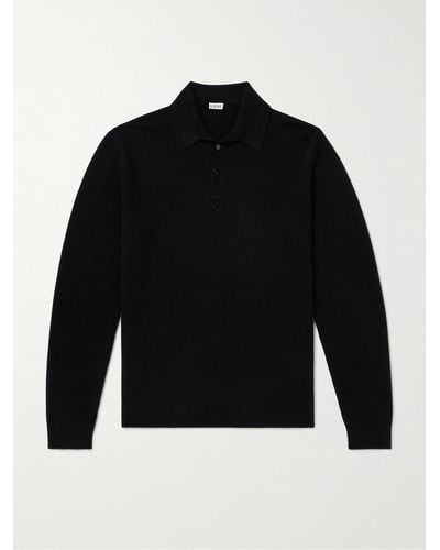 Loewe Cashmere Polo Shirt - Black