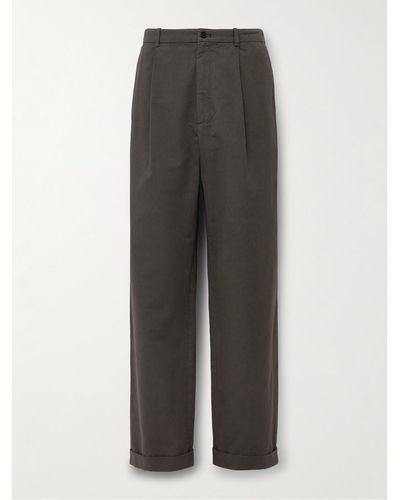 The Row Keenan Pleated Virgin Wool Suit Trousers - Grey