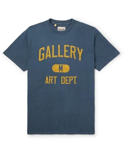 GALLERY DEPT. Art Dept Logo-print Cotton-jersey T-shirt - Blue