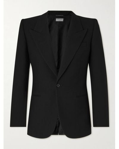 Saint Laurent Virgin Wool Blazer - Black