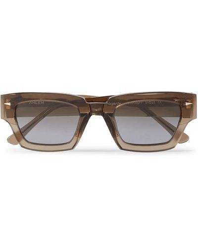Ahlem Magenta Square-frame Acetate Sunglasses - Brown
