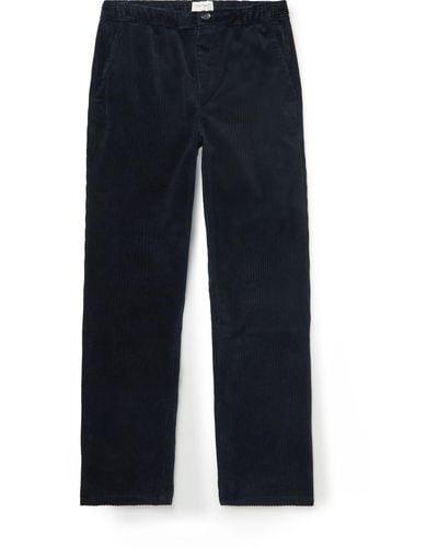 Oliver Spencer Straight-leg Cotton-corduroy Pants - Blue