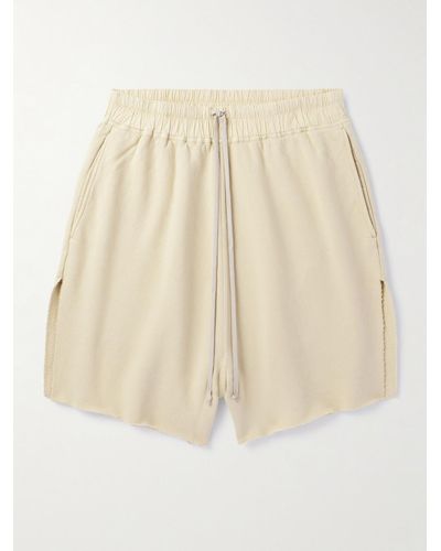 Rick Owens Garment-dyed Cotton-jersey Drawstring Shorts - Natural
