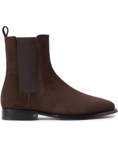 The Row Grunge Suede Chelsea Boots - Brown