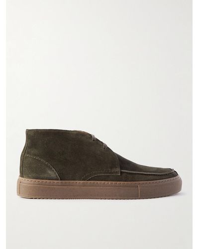 MR P. Larry Split-toe Regenerated Suede By Evolo® Chukka Boots - Brown