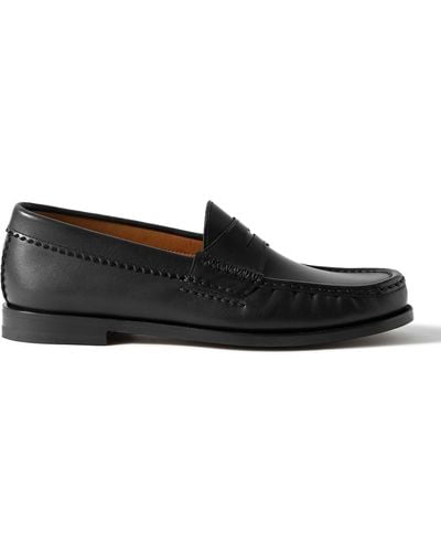 Yuketen Rob's Leather Penny Loafers - Black