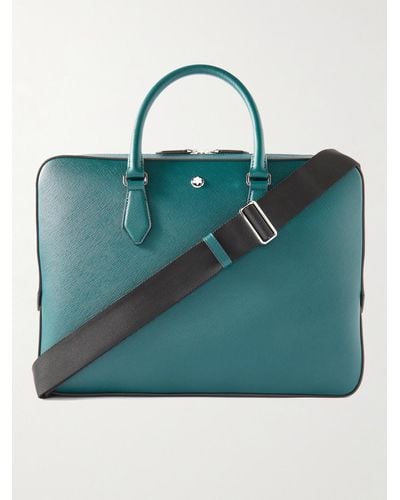 Montblanc Sartorial Textured-leather Briefcase - Green
