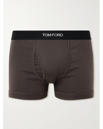 Tom Ford Retropants aus Stretch-Baumwolle - Schwarz