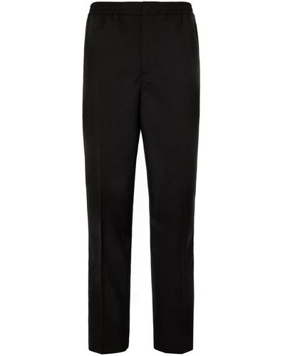 MR P. Slim-fit Grosgrain-trimmed Wool Drawstring Tuxedo Pants - Black