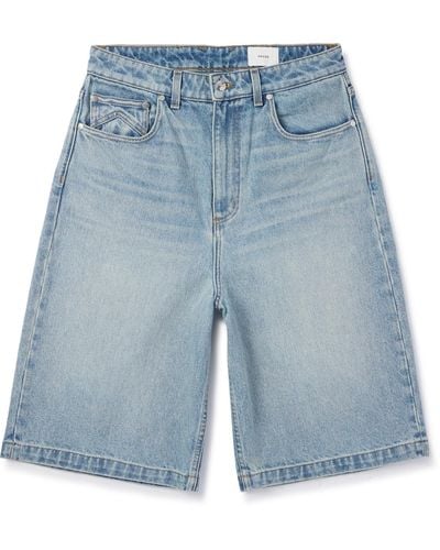 Rhude Straight-leg Denim Shorts - Blue