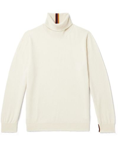 Paul Smith Cashmere Rollneck Sweater - White