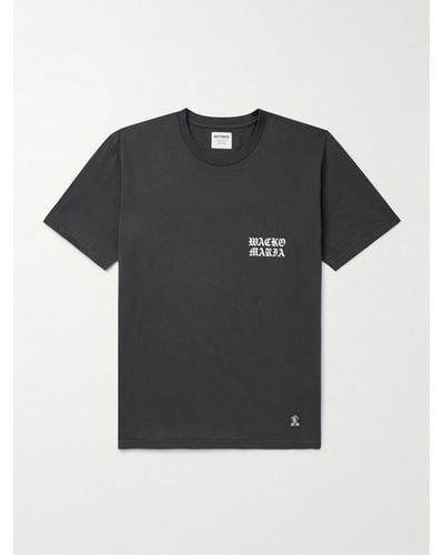 Wacko Maria Tim Lehi Printed Cotton-jersey T-shirt - Black