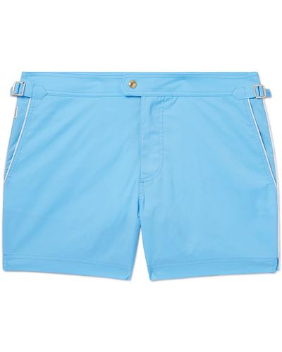 Tom Ford Slim-fit Short-length Swim Shorts - Blue