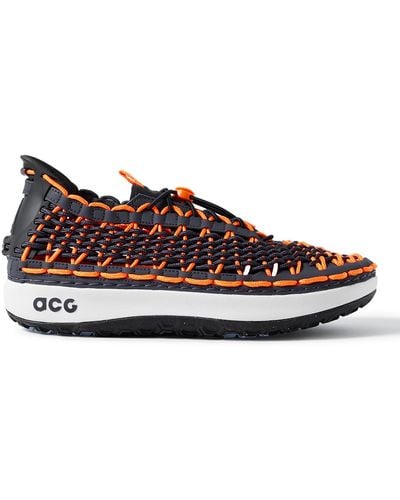 Nike Acg Watercat Rubber-trimmed Woven Cord Sneakers - Brown