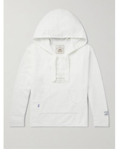 GALLERY DEPT. Beach Baja Embroidered Recycled Cotton-terry Hoodie - White