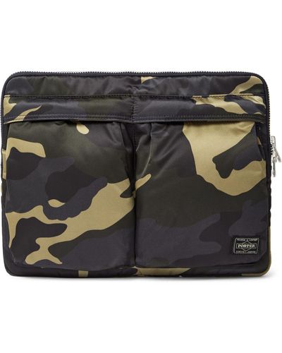 Porter-Yoshida and Co Counter Shade Camouflage-print Nylon Pouch - Black