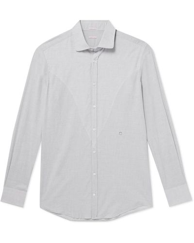 Massimo Alba Canary Cotton-poplin Shirt - White