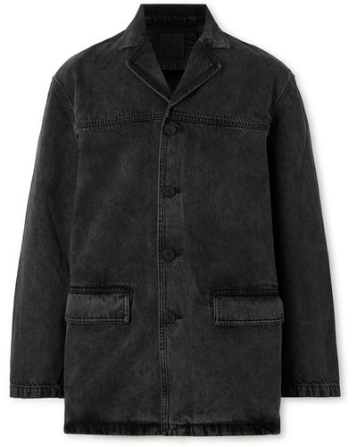 Givenchy Camp-collar Denim Jacket - Black