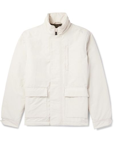 Aspesi Padded Cotton-blend Field Jacket - White