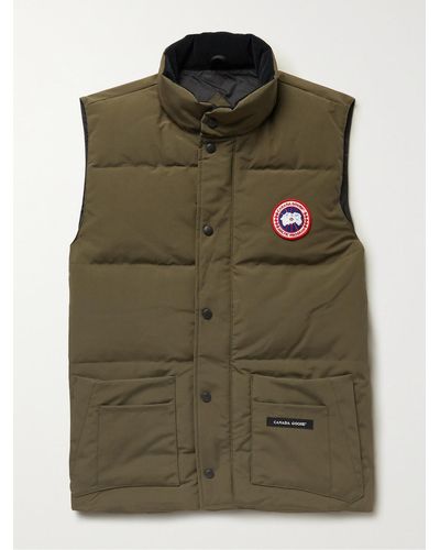 Canada Goose Slim-fit Freestyle Crew Quilted Arctic Tech Down Gilet - Green