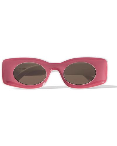 Loewe Paula's Ibiza Rectangular-frame Acetate Sunglasses - Pink