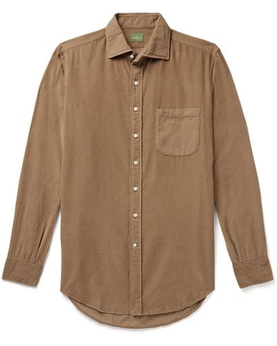 Sid Mashburn Cotton-corduroy Shirt - Brown