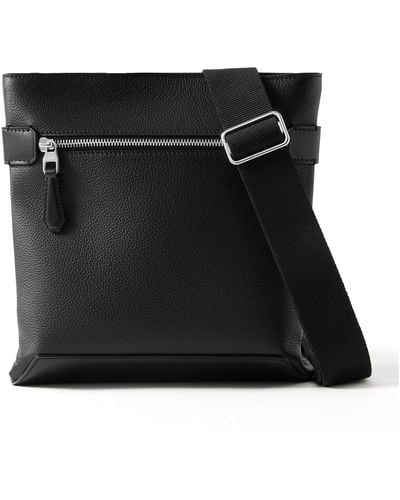 Dunhill 1893 Harness Full-grain Leather Messenger Bag - Black