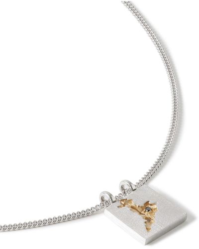 Tom Wood Mined Rhodium- And Gold-plated Diamond Pendant Necklace - White
