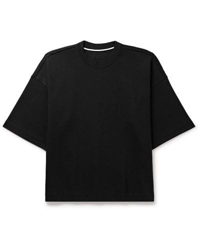Nike Sportswear Cotton-blend Tech Fleece T-shirt - Black