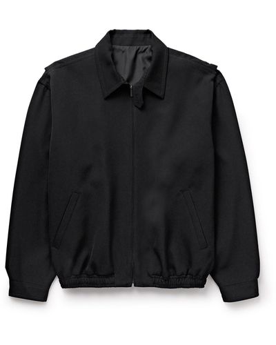 The Row Ronan Wool-twill Blouson Jacket - Black