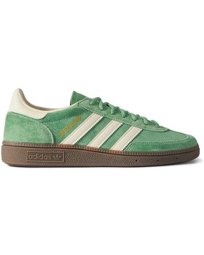 adidas Originals Handball Spezial Leather-trimmed Suede Sneakers - Green
