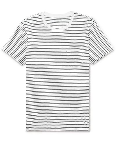 Club Monaco Williams Striped Cotton-jersey T-shirt - White