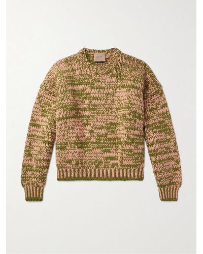 Federico Curradi Zweifarbiger Pullover aus Wolle - Natur