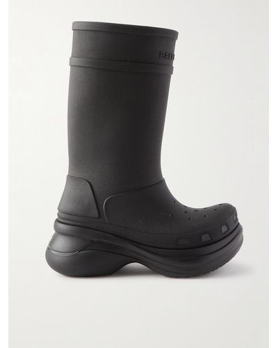 Balenciaga Crocs Rubber Boots - Black
