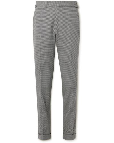 Tom Ford O'connor Slim-fit Puppytooth Wool Suit Pants - Gray