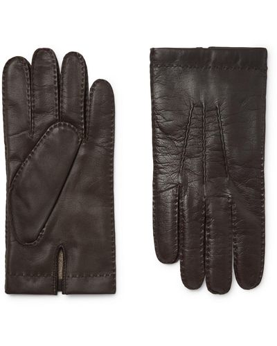 Dents Shaftesbury Touchscreen Cashmere-lined Leather Gloves - Black