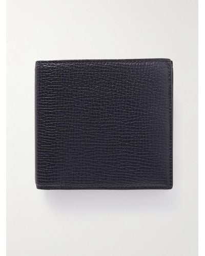 Smythson Ludlow Full-grain Leather Billfold Wallet - Blue