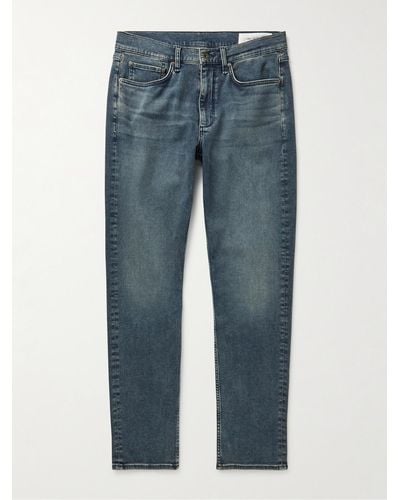 Rag & Bone Jeans slim-fit a gamba dritta in denim loopback Fit 2 Action - Blu