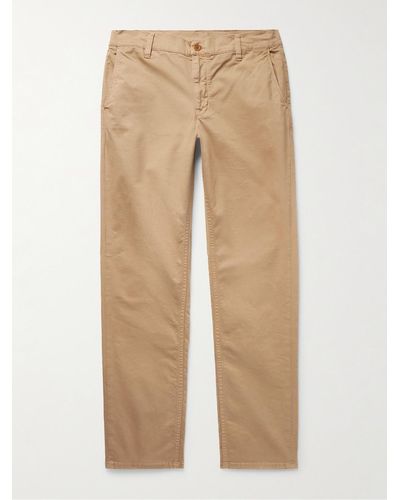 Nudie Jeans Easy Alvin Slim-fit Cotton-blend Chinos - Natural