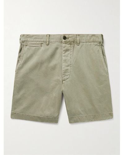 Alex Mill Straight-leg Cotton-twill Shorts - Green