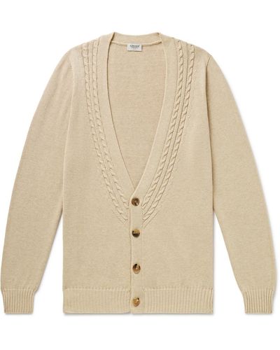 Ghiaia Cable-knit Cotton Cardigan - Natural