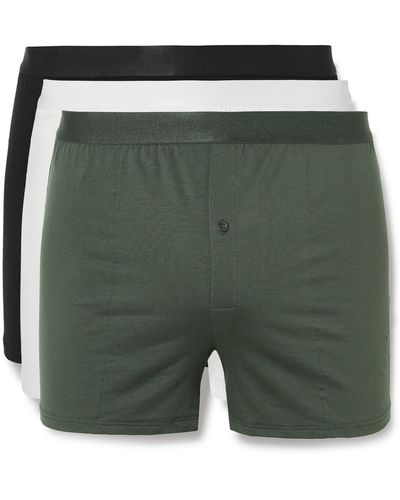 CDLP Three-pack Stretch-tm Lyocell Boxer Shorts - Green